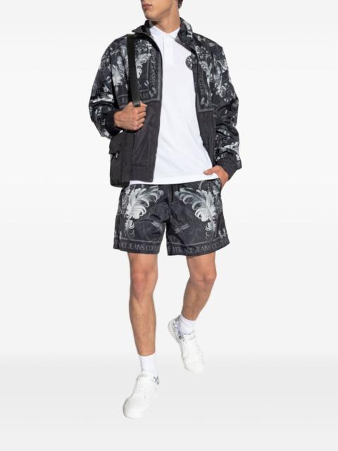 VERSACE JEANS COUTURE baroque-print drawstring shorts