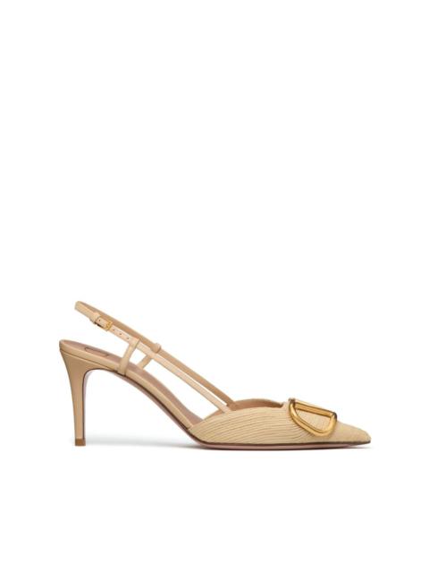 VLogo Signature 80mm slingback pumps