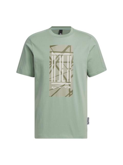 adidas Wuji Sportswear T-shirts 'Olive Green' IA8148