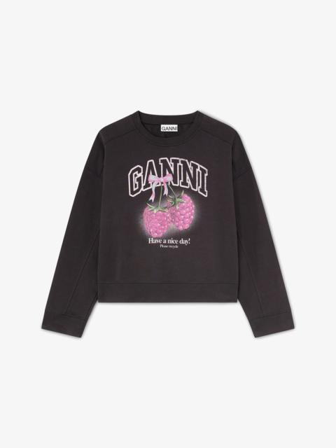 GANNI CREWNECK WITH RASPBERRIES