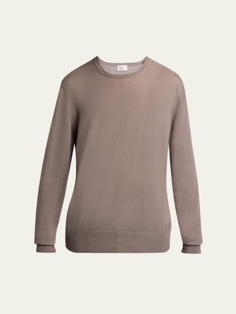 SAINT LAURENT Men's Fine-Gauge Crew Sweater