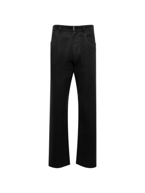 logo-tag straight-leg trousers