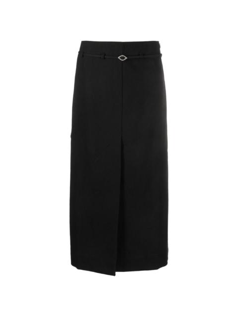 A-line organic cotton midi skirt