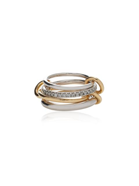 Spinelli Kilcollin Nimbus Sterling Silver, 18K Yellow Gold Diamond Ring white