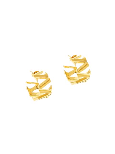 VERSACE Women's V Goldtone Hoop Earrings - Gold