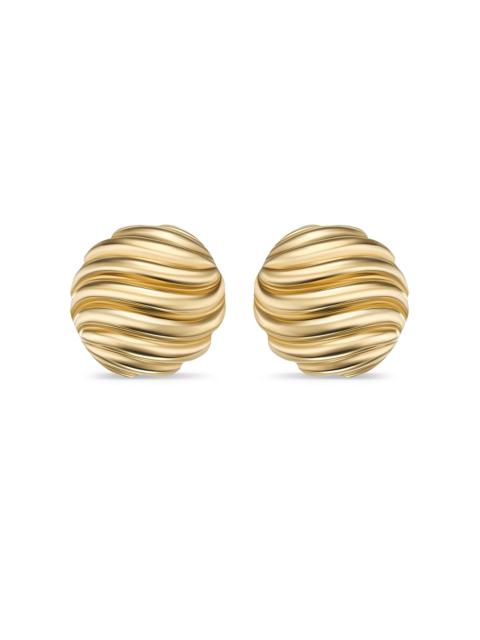 DAVID YURMAN Women's Sculpted Cable Stud Earrings in 18K Yellow Gold, 14MM - Gold