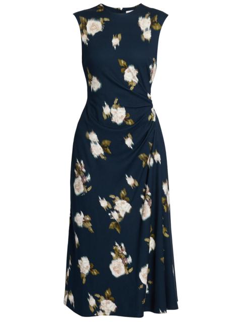 Erdem Floral Ponte Sleeveless Midi Dress