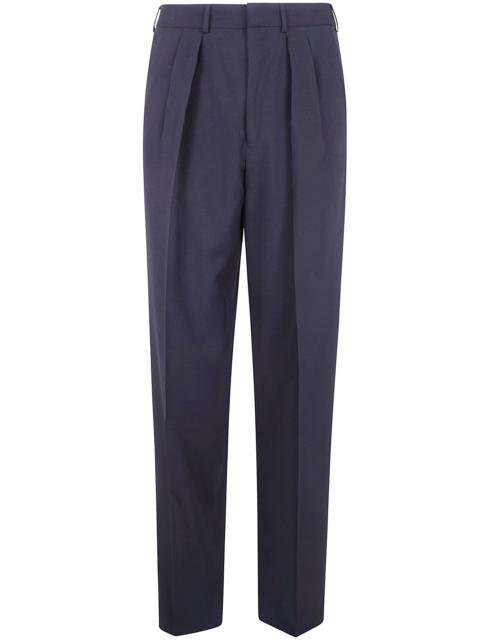 TOM FORD Wool Cashmere Silk Reps Double Pleat Pants