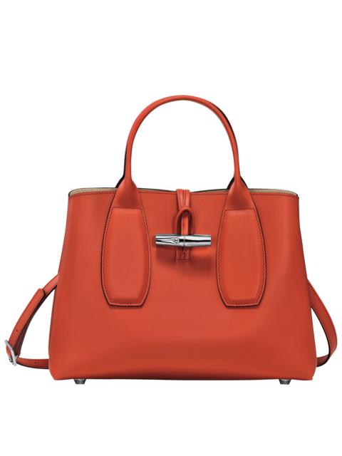 Longchamp Le Roseau M Handbag Paprika - Leather
