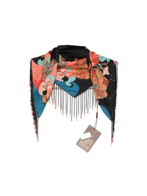 Etro paisley-pattern beaded scarf