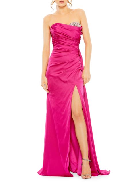 MAC DUGGAL Women's Satin Embellished Sweetheart Gown - Magenta