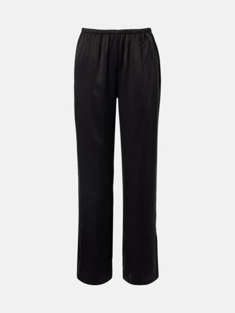 ASCENO Loreto silk charmeuse wide-leg pants