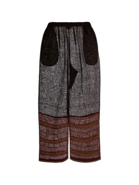 TORY BURCH Linen striped beach pants