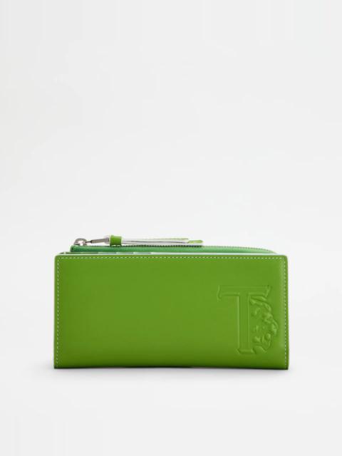Tod's WALLET IN LEATHER - GREEN