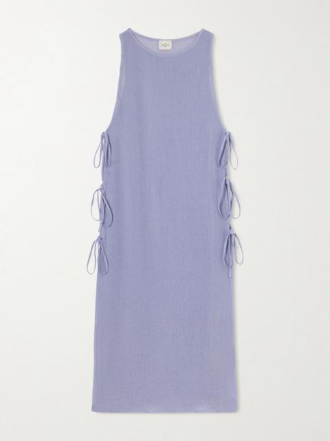 LE KASHA Jarajug Organic Linen Midi Dress