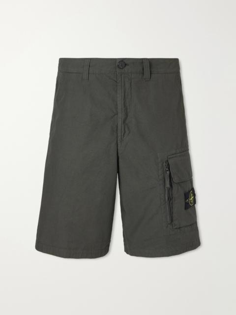 Stone Island Straight-Leg Organic Cotton-Canvas Cargo Shorts
