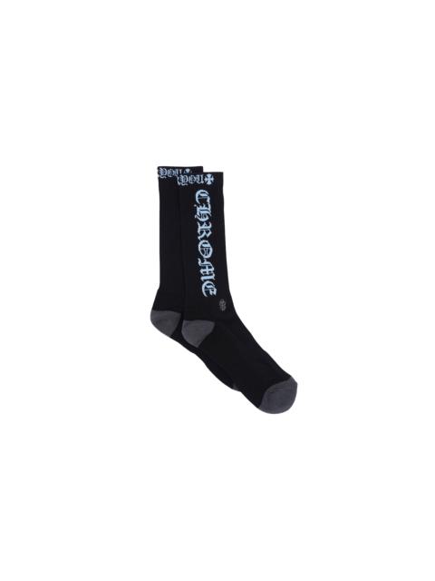 Chrome Hearts Fuck You Logo Socks (1 Set) "Black / Blue" CHRM0597