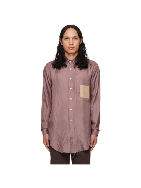 EDWARD CUMING Brown & Beige Patched Shirt