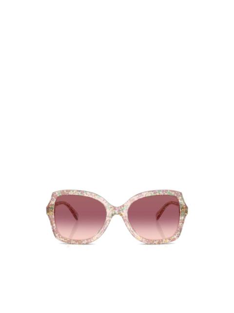 COACH floral-print butterfly-frame sunglasses
