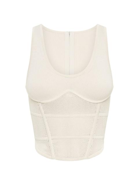 Dion Lee corset-style crochet-knit top