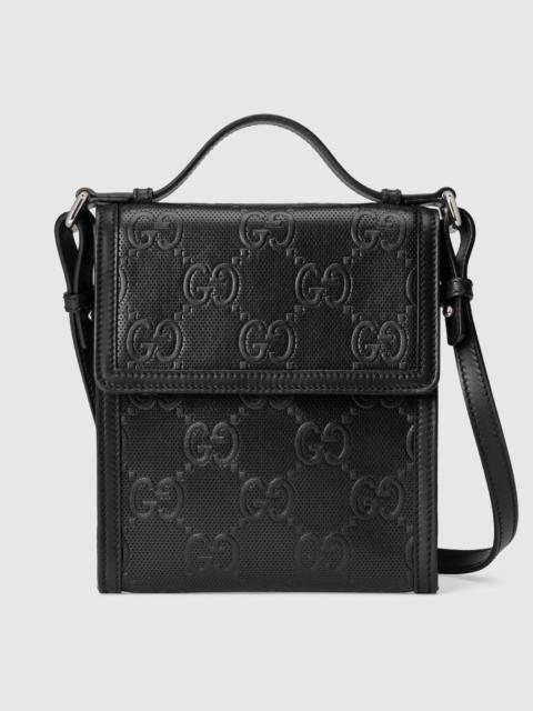 GUCCI GG embossed messenger bag
