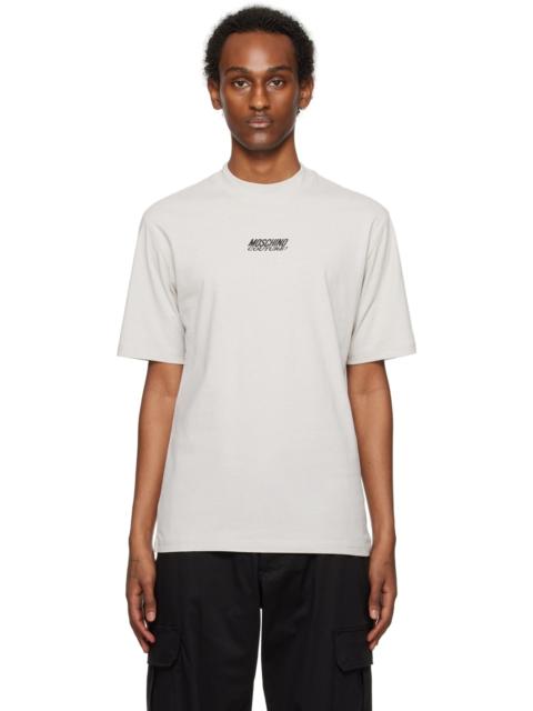 Moschino Gray Embroidered T-Shirt