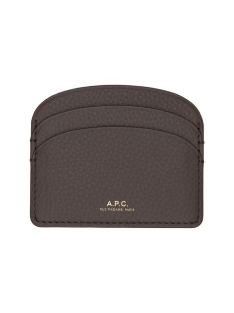 A.P.C. Brown Demi-Lune Card Holder