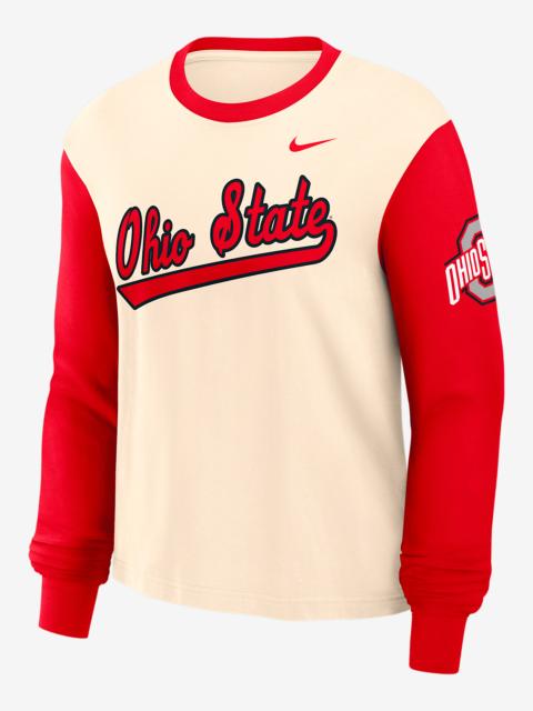 Nike Ohio State Buckeyes Boxy Women's Nike College Long-Sleeve T-Shirt