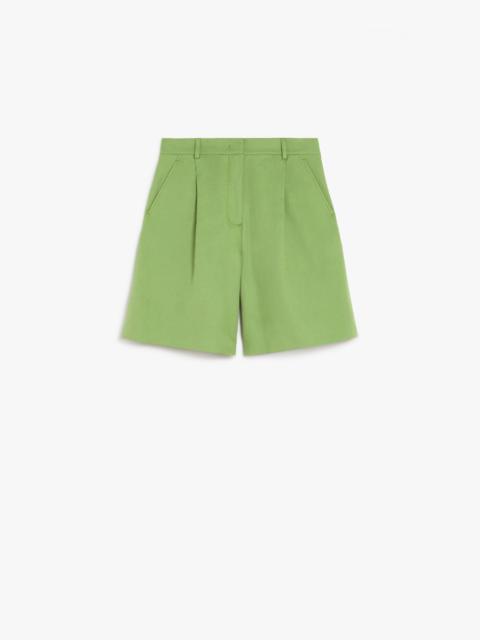 WEEKEND Max Mara ECUBA Cotton and linen flared Bermuda shorts