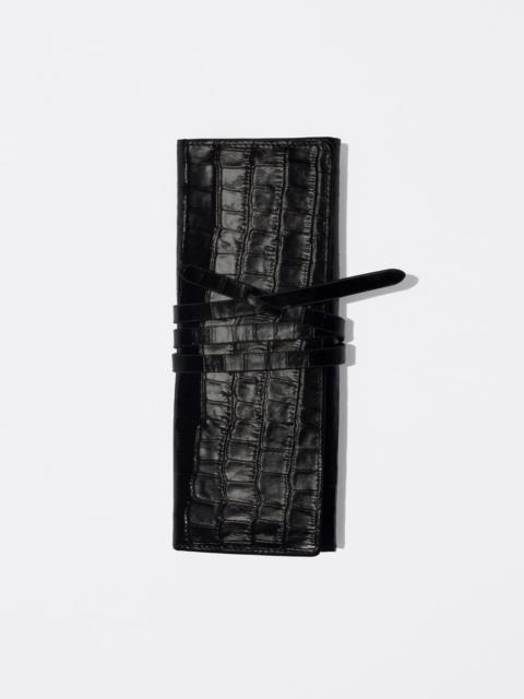 BROCHU WALKER The Jewelry Croco Travel Roll