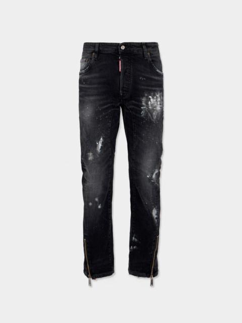 DSQUARED2 MOLDY PEACHES BLACK NEW BIKER JEANS
