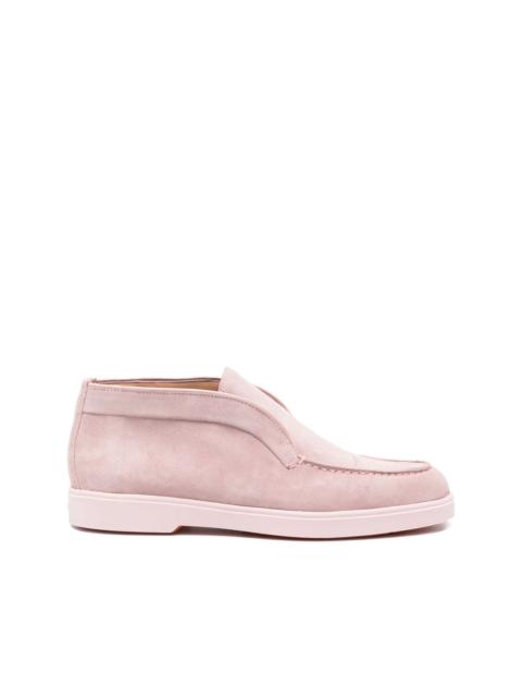 Santoni suede slip-on loafers