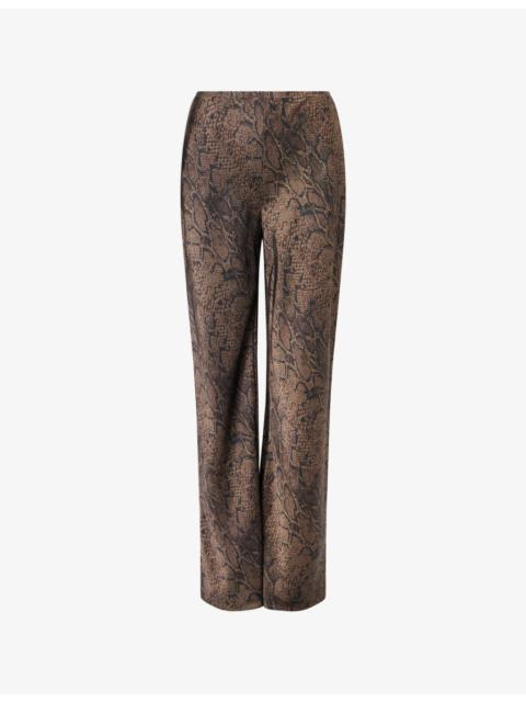 Reformation Gale Mid-Rise Bias Satin Trousers
