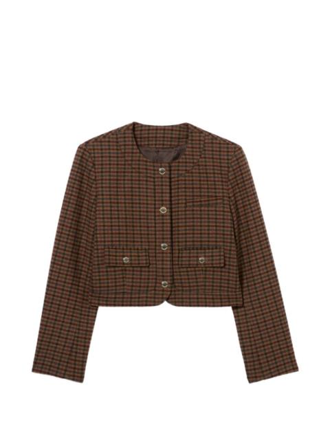 Claudie Pierlot straight checked jacket