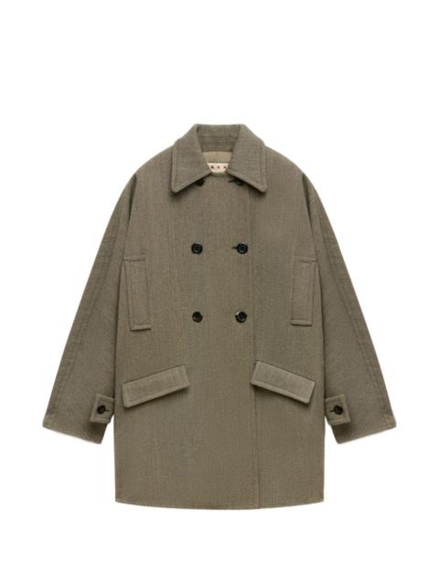 Marni double-breasted tweed coat