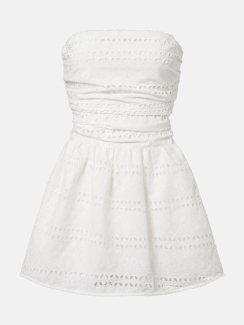 FAITHFULL Roja broderie anglaise minidress