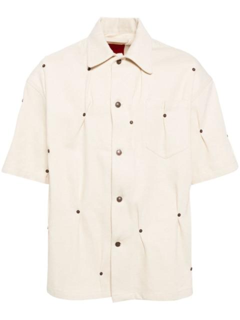 KUSIKOHC Multi-Rivet denim short sleeves shirt