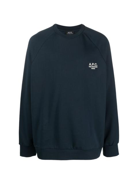 logo-embroidered cotton sweatshirt