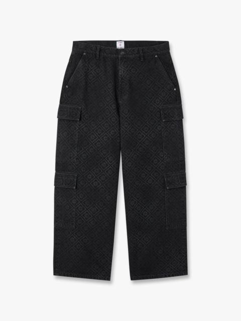 CASABLANCA Black Monogram Cargo Denim Jeans