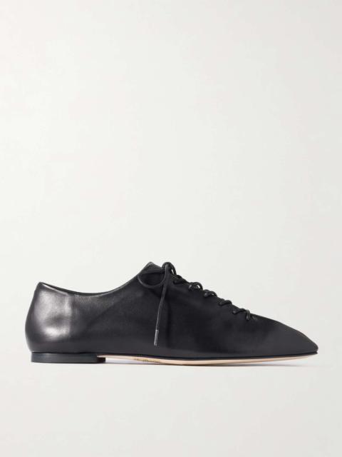 Aeyde Isla leather brogues Black