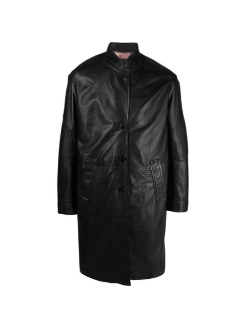 Zadig & Voltaire Macari buttoned leather coat