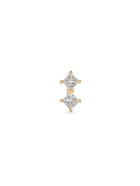 STONE AND STRAND LAB-Created Diamond Two Princess Push Pin Flat Back