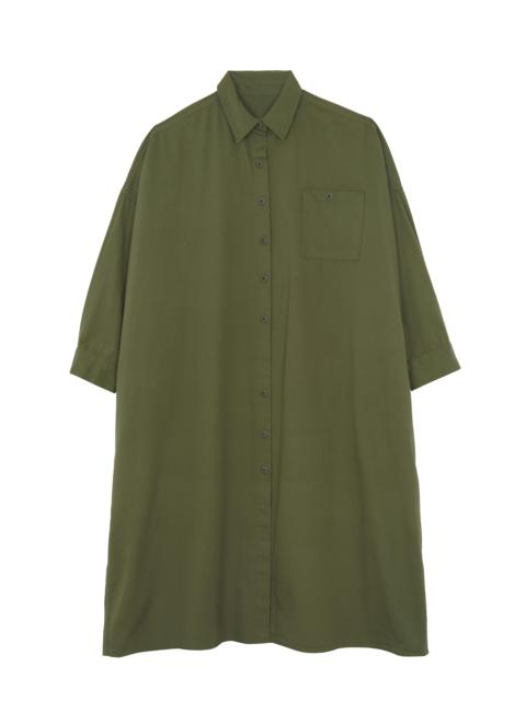 The Frankie Shop Kason Oversized Shirt Dress - Dark Olive