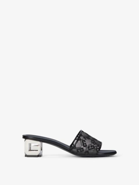 Givenchy G CUBE MULES IN MONOGRAM 72 MESH WITH LUREX
