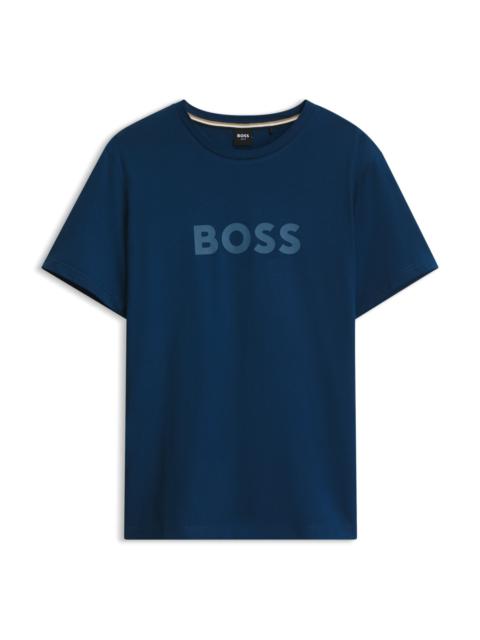 BOSS COTTON JERSEY T-SHIRT WITH LOGO PRINT