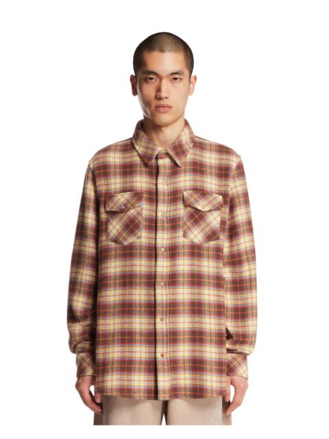 God’s True Cashmere Brown Checked Cashmere Shirt
