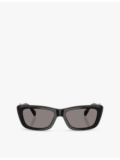 Miu Miu MU B12S Rectangular-Frame Acetate Sunglasses