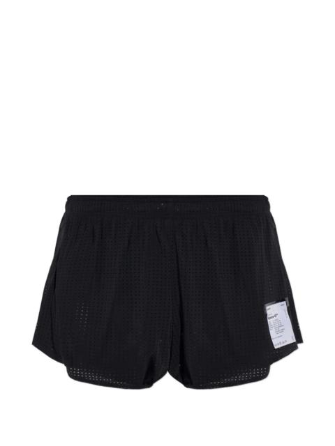SATISFY Space-O perforated shorts