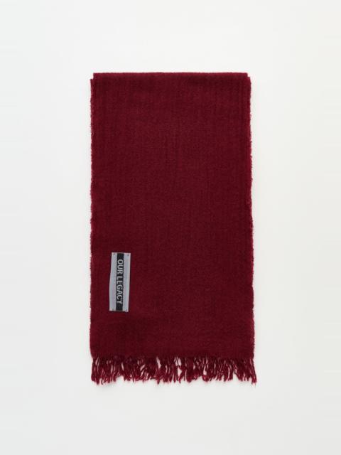 Our Legacy Our Legacy Cottage Scarf Burgundy Wool