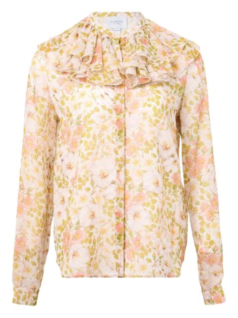 GIAMBATTISTA VALLI Georgette ruffled blouse